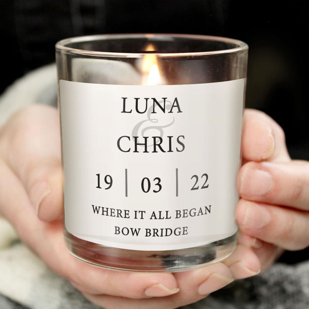 Personalised Couples Jar Candle Extra Image 2